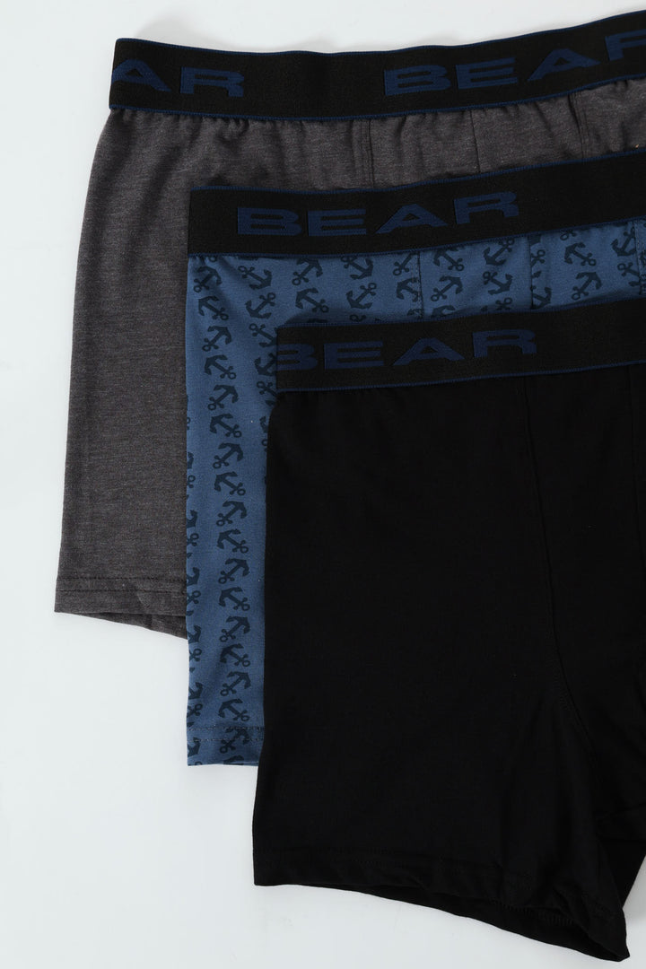 3 Pack Anchor Bodyshorts - Black/Charcoal/Blue