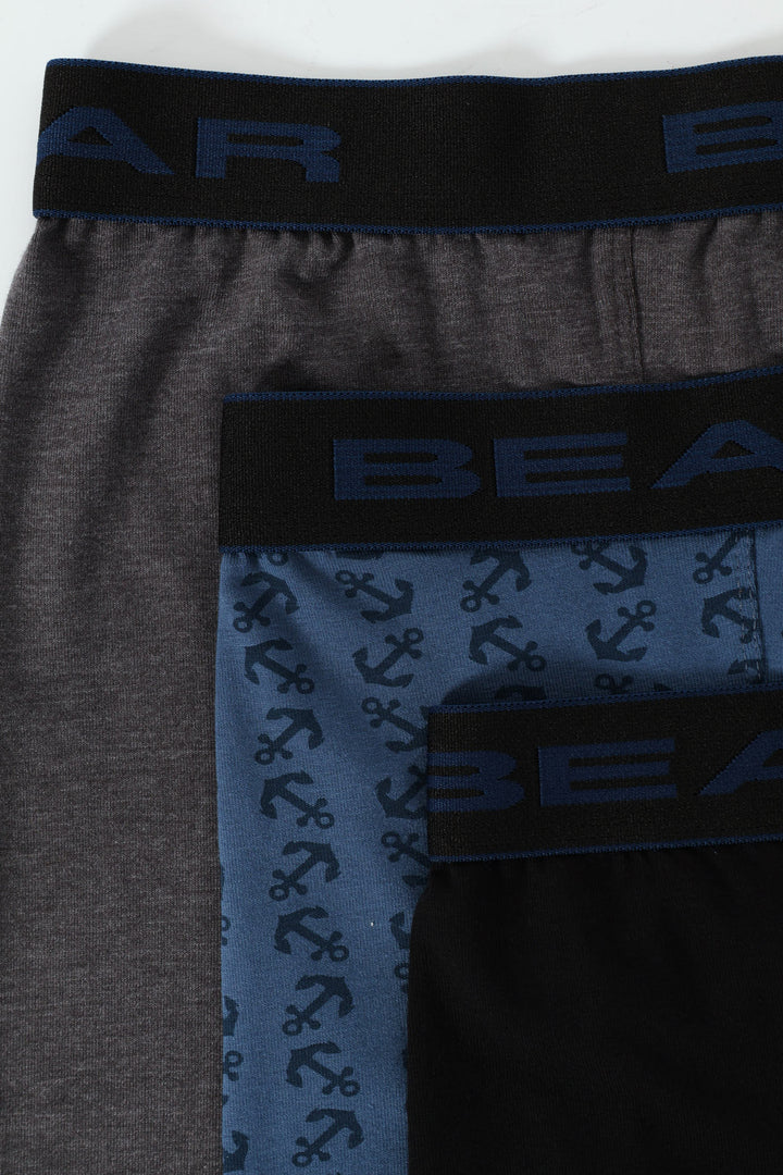3 Pack Anchor Bodyshorts - Black/Charcoal/Blue