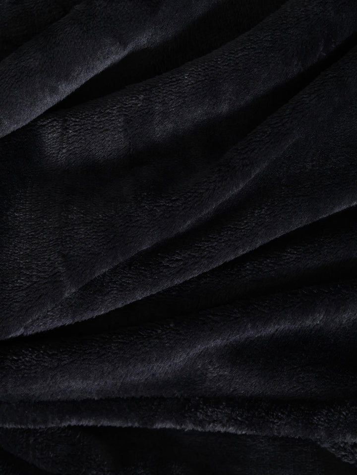 Coral Fleece Blanket - Charcoal