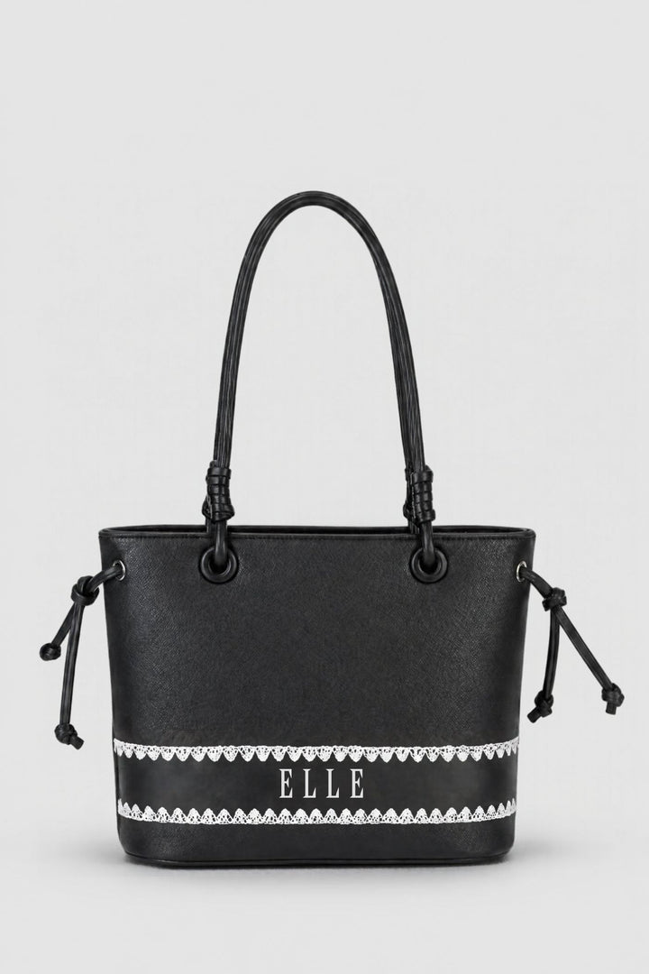 Woven Shopper Bag - Black