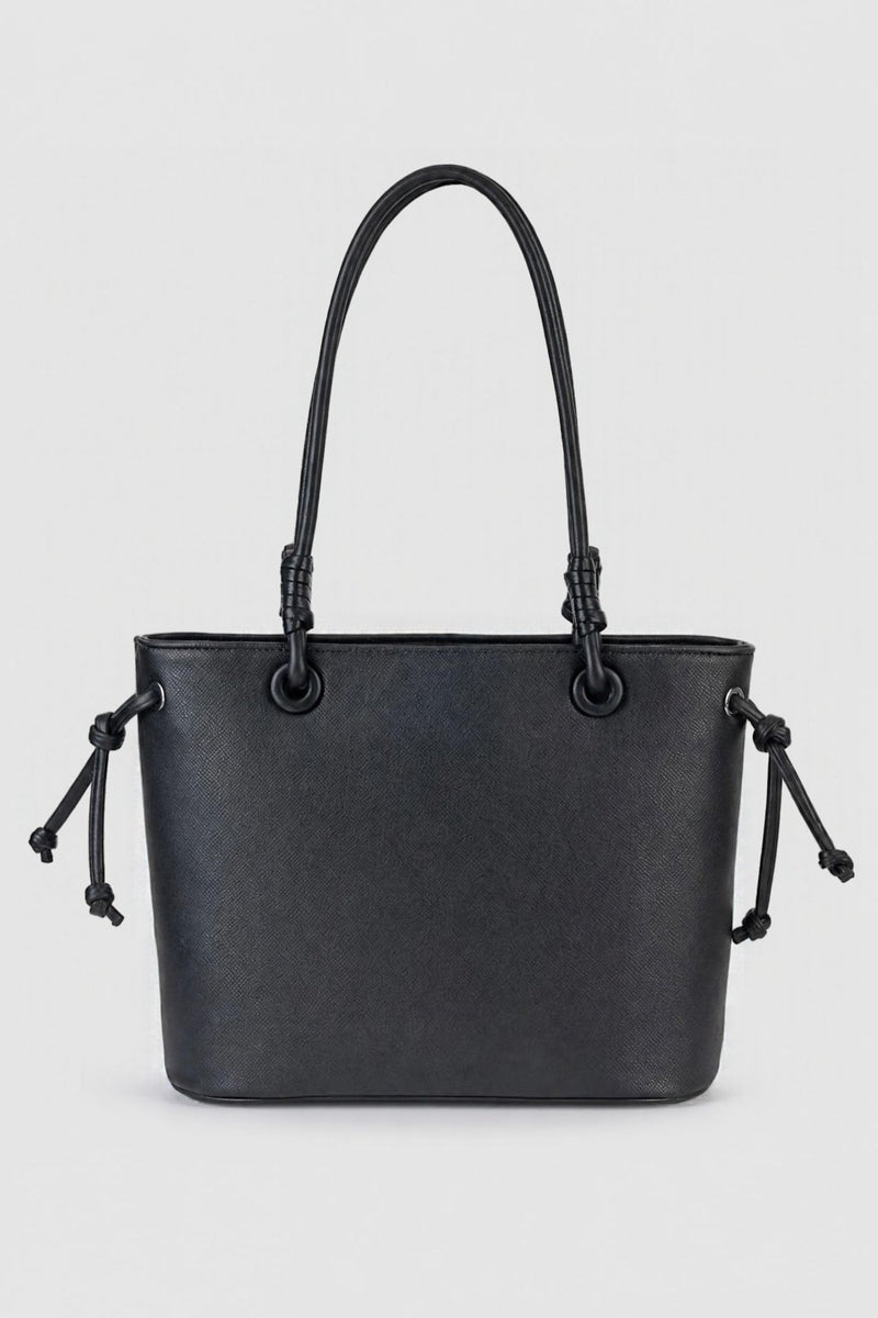 Woven Shopper Bag - Black