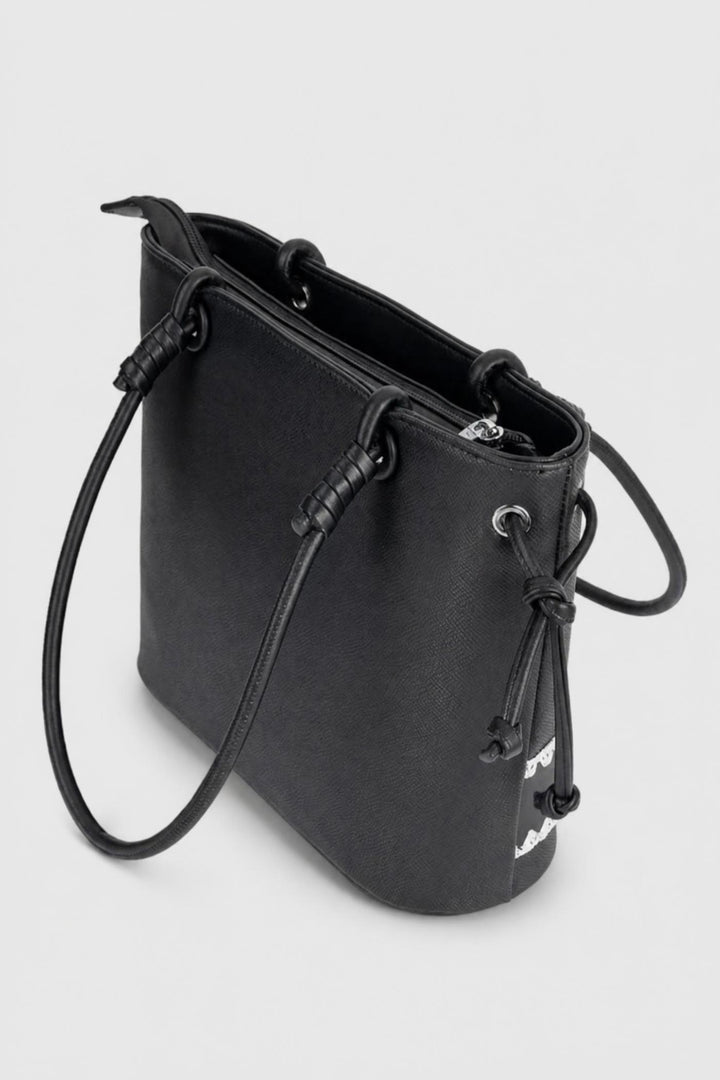 Woven Shopper Bag - Black
