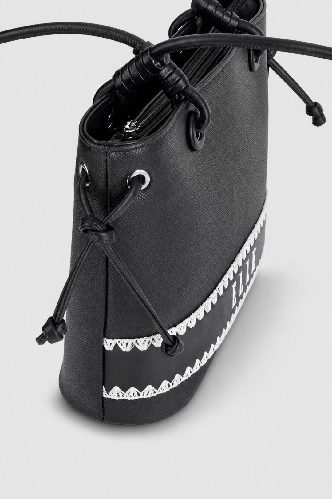Woven Shopper Bag - Black