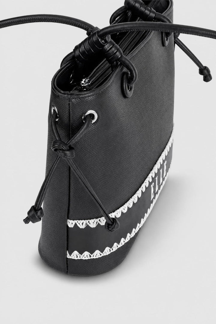 Woven Shopper Bag - Black