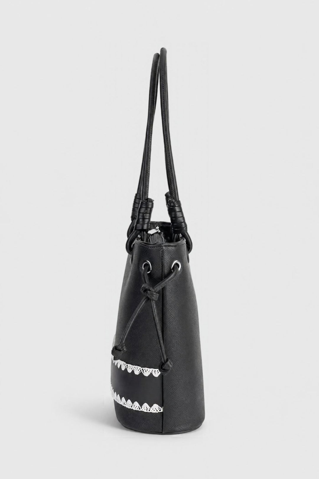 Woven Shopper Bag - Black
