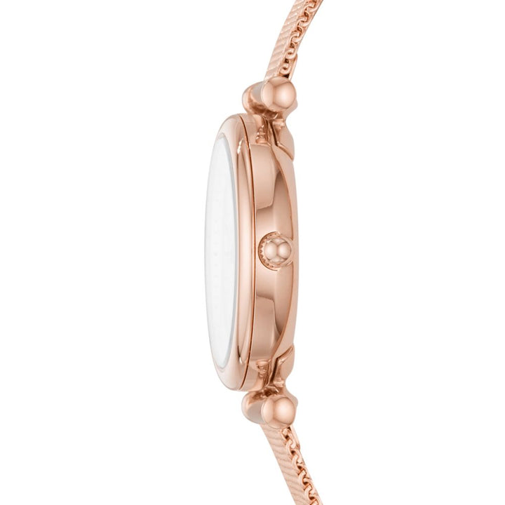 Carlie Mini Three-Hand Stainless Steel Watch - Rose Gold