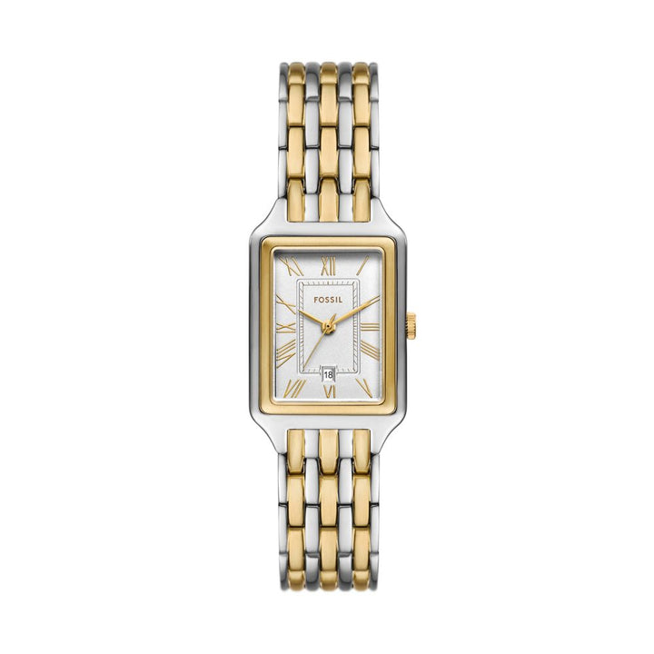 Raquel Three Hand & Date 2 Tone Watch - Silver