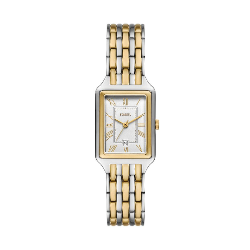 Raquel Three Hand & Date 2 Tone Watch - Silver