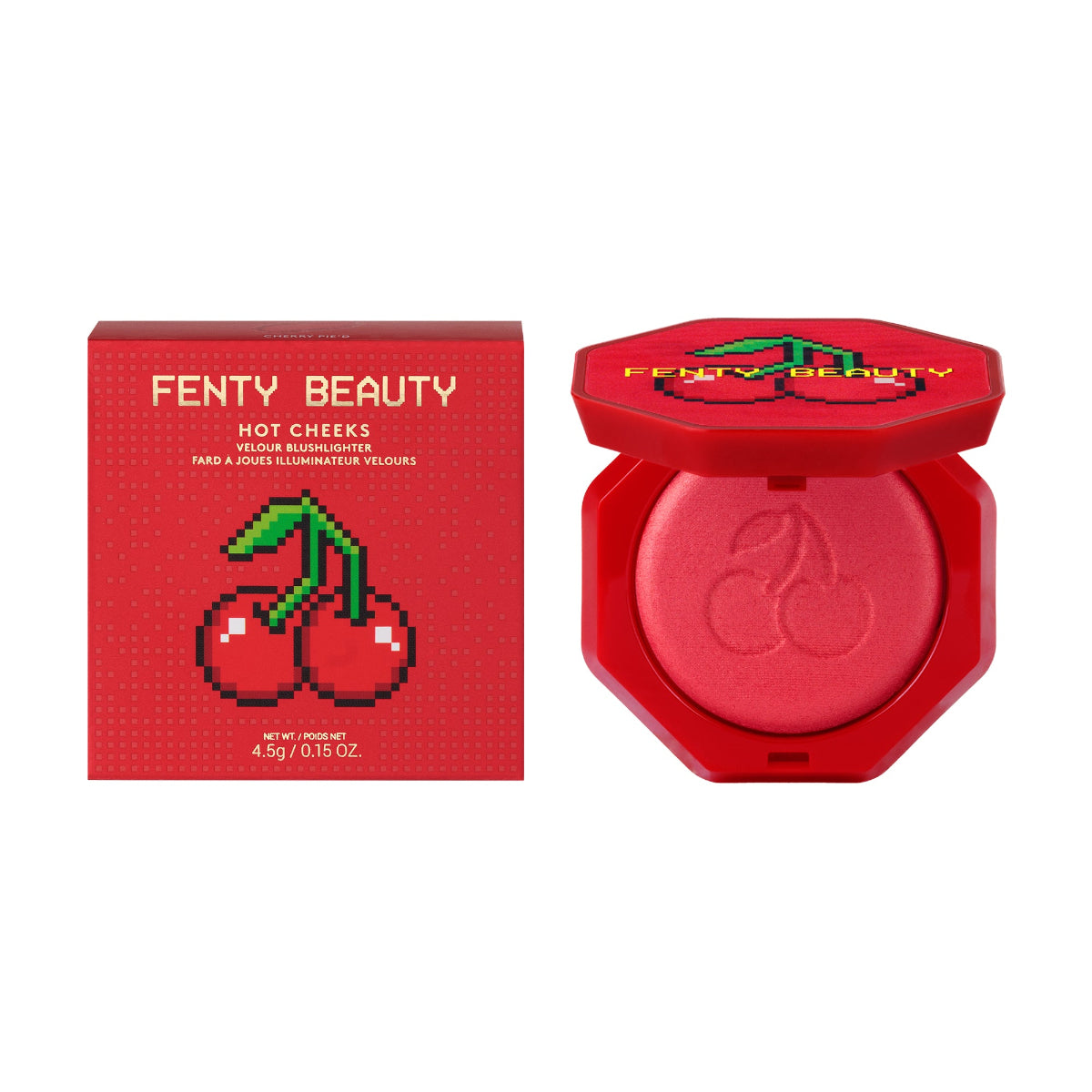 チーク FENTY BEAUTY HOT CHEEKS CHERRY PIE'D Cherry Ex Hot Cheeks Velour Blushlighter – Edgars