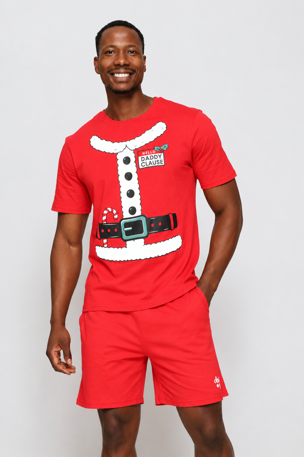 Christmas Vibes Knit Shorts - Red