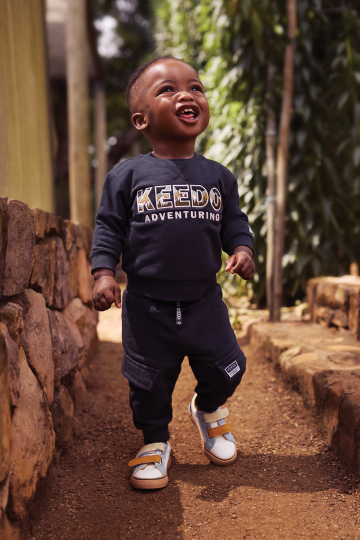 Keedo Baby Boys Embroidery Fleece Set