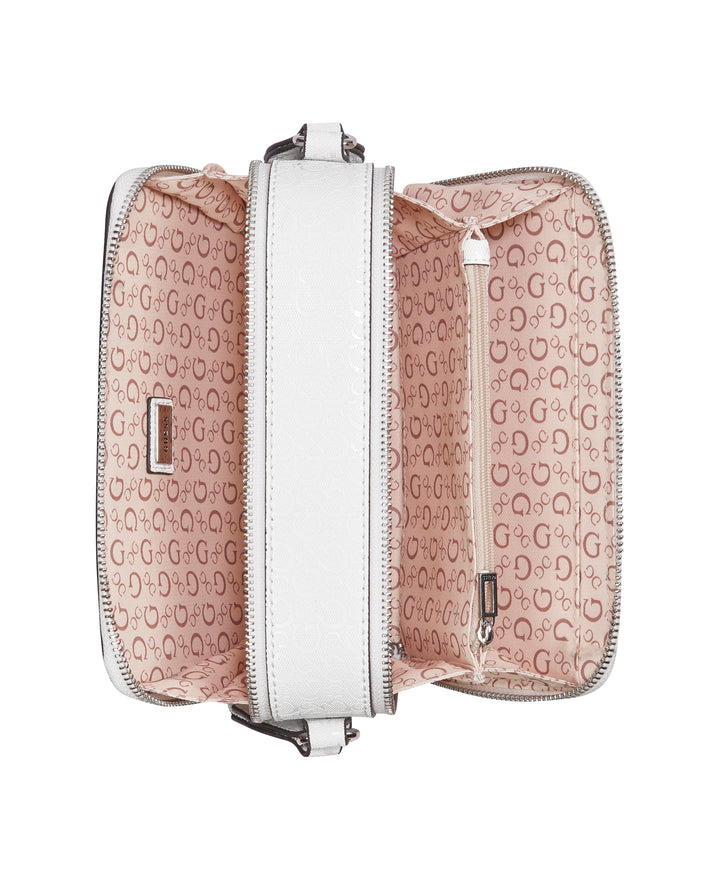 Amanza Mini Crossbody Top Zip Bag - White