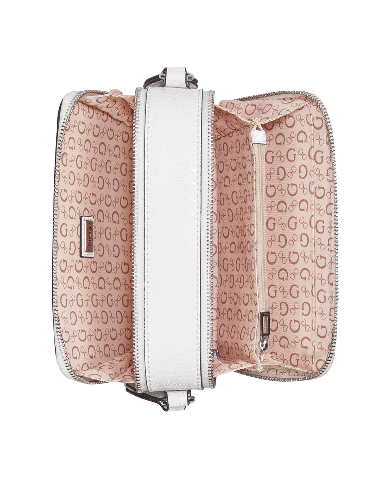 Amanza Mini Crossbody Top Zip Bag - White