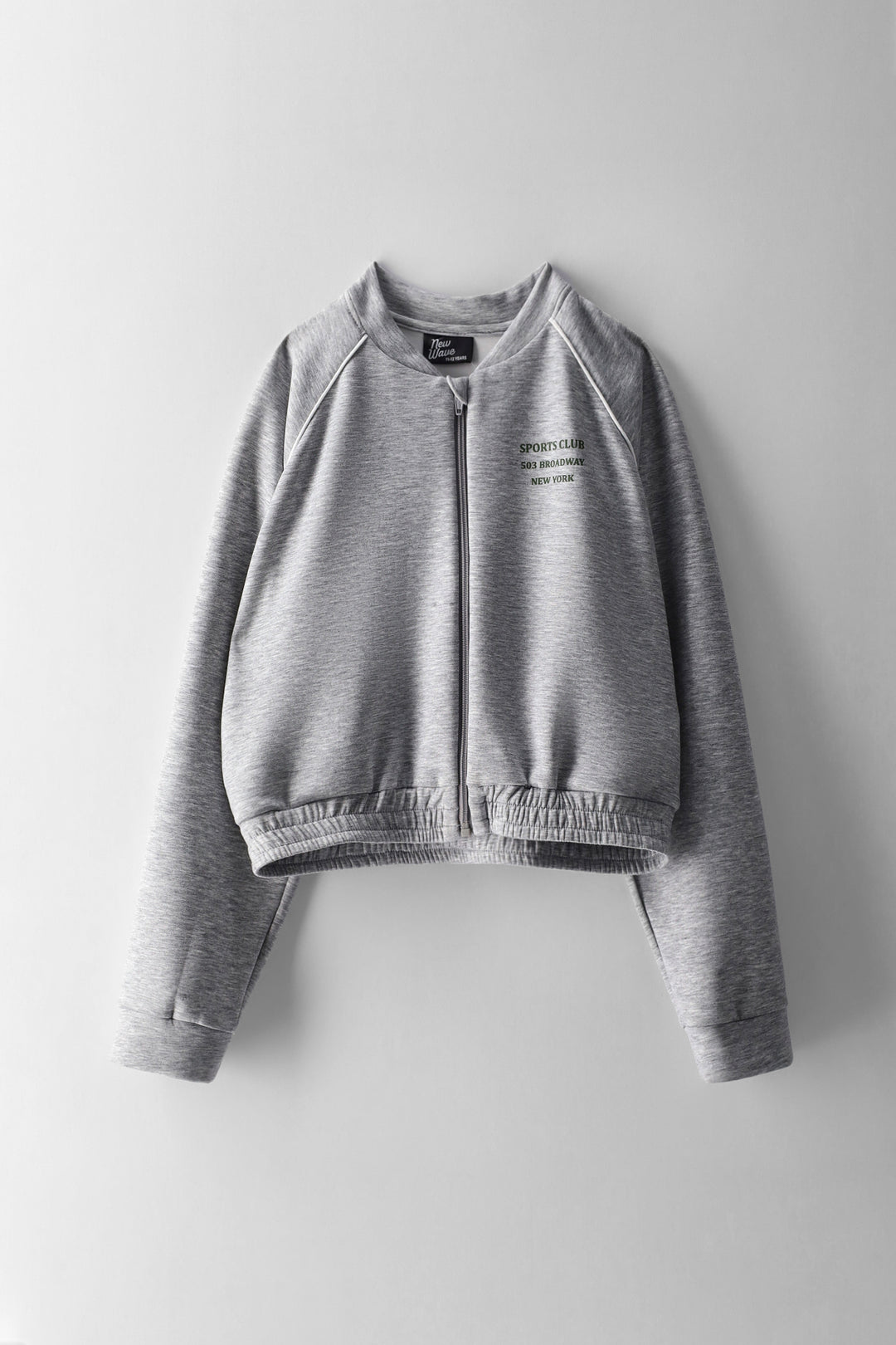 Girls Pleat Front Scuba Short - Grey Melange