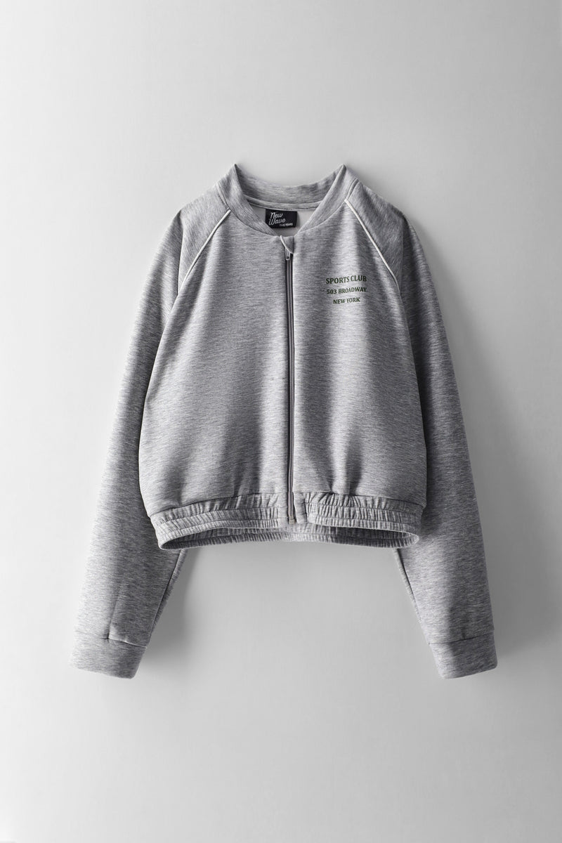 Girls Pleat Front Scuba Short - Grey Melange