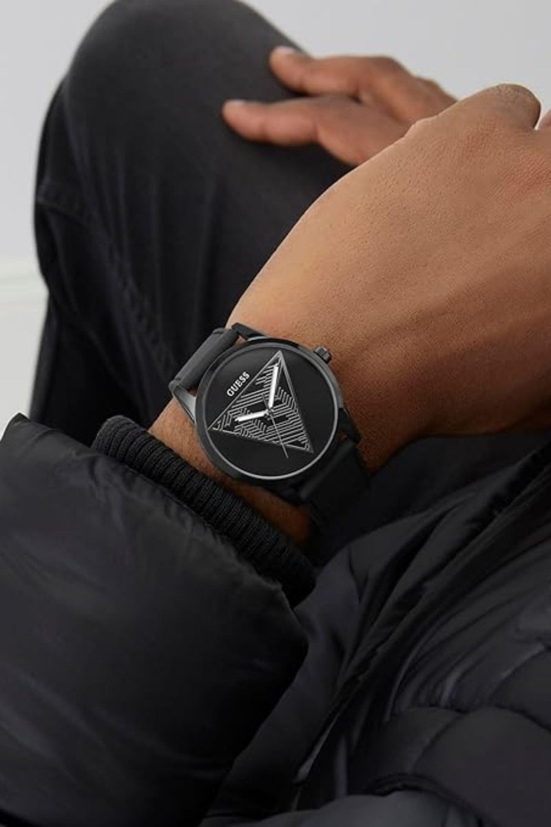 Black Case, Black Dial & Strap Watch