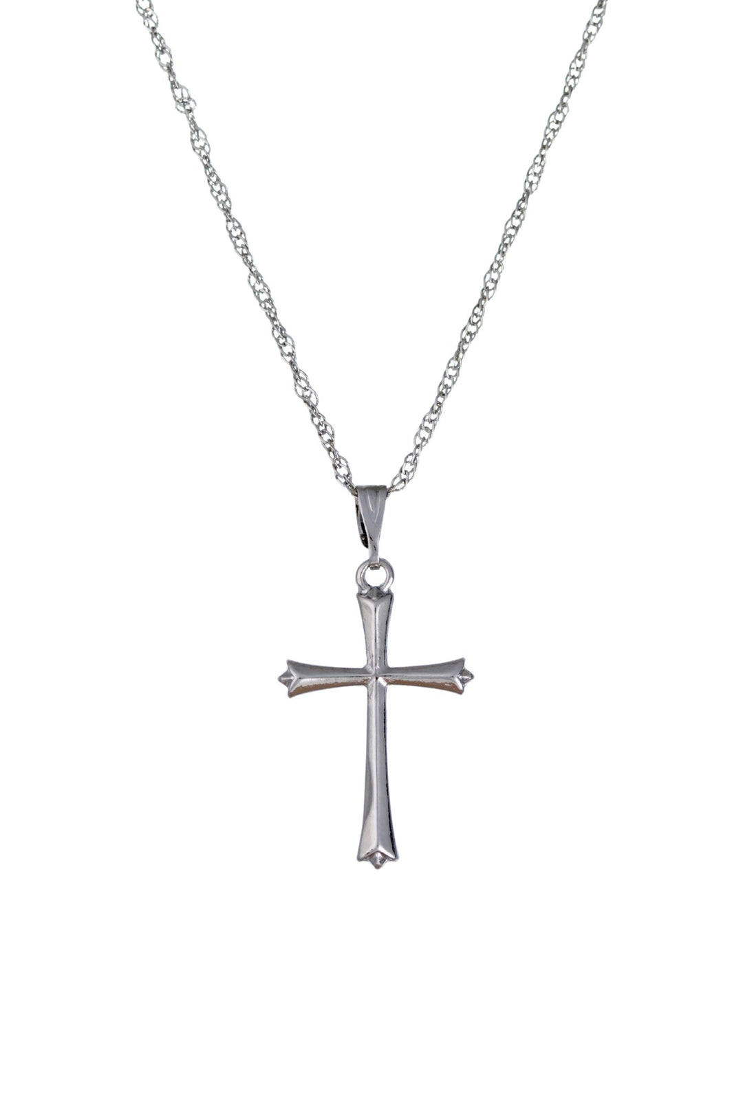 Silver Box Set Watch & Cross Pendant Necklace - Silver