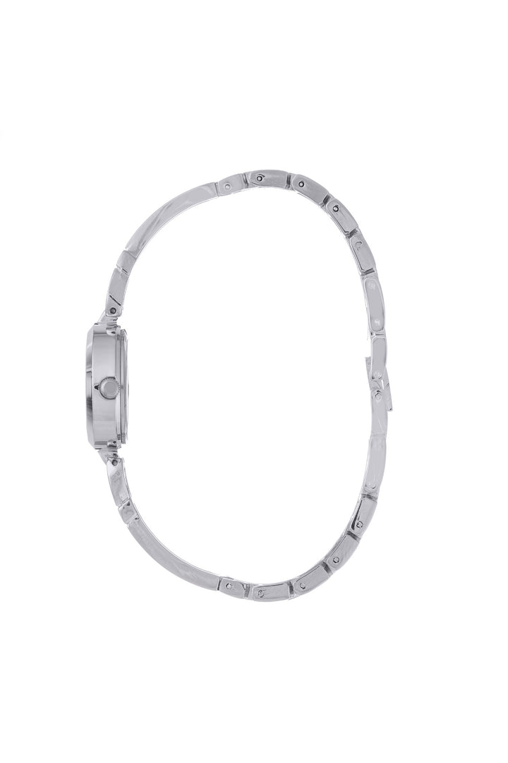 Oval Dial & Cable Bangle Watch - Silver