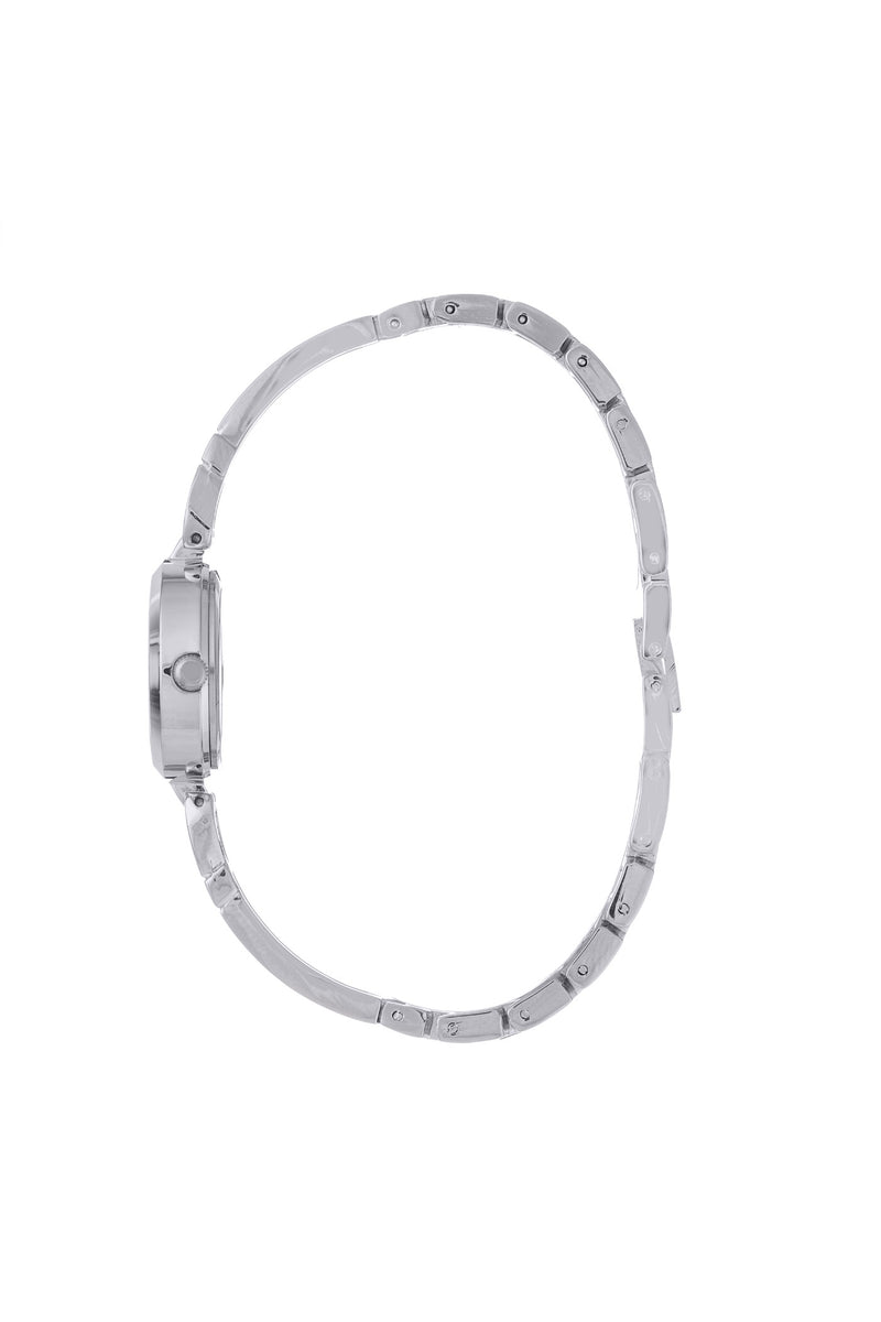 Oval Dial & Cable Bangle Watch - Silver