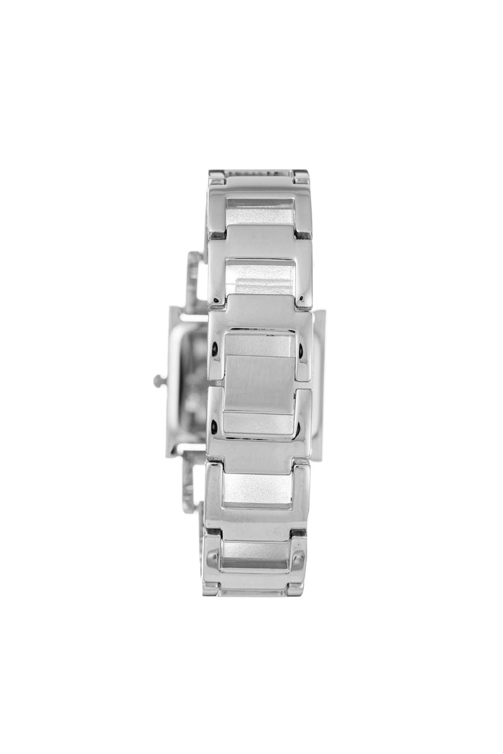 Square Dial & Wide Bracelet Watch - Silver