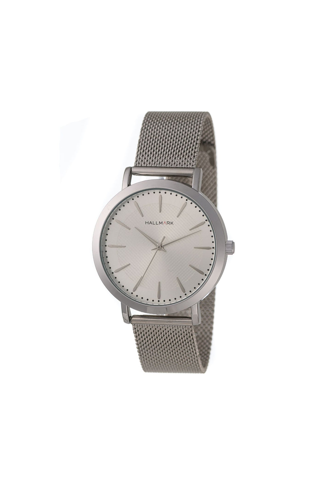 Mesh Band Silver Dial Watch