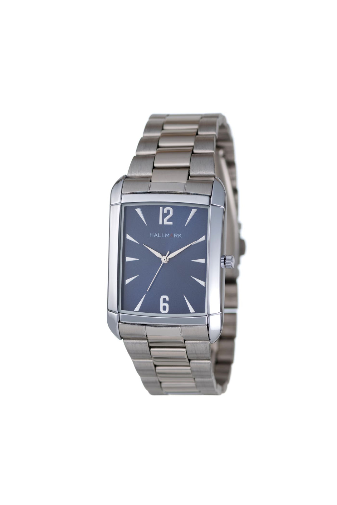 Blue Dial Silver Rectangle Bracelet Watch