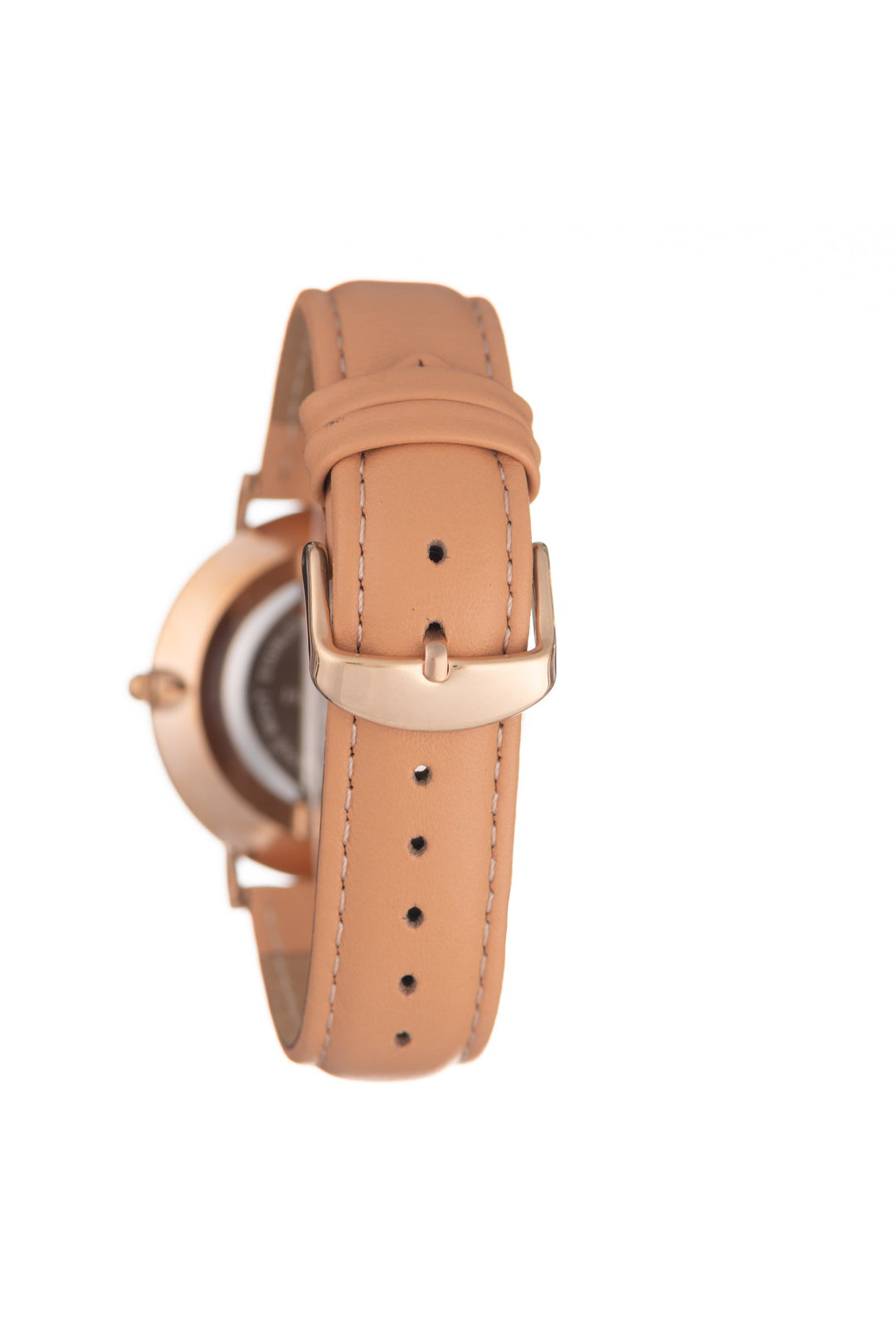 Rose Gold Tan Pu Leather Watch - Rose Gold