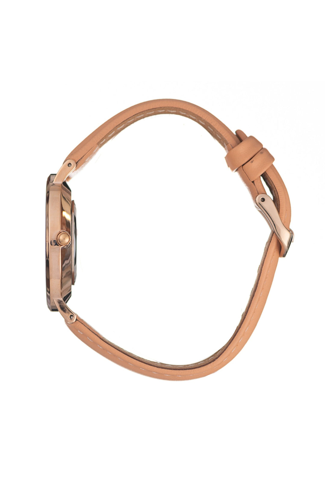 Rose Gold Tan Pu Leather Watch - Rose Gold