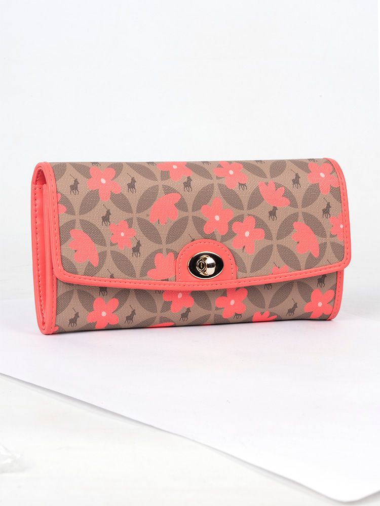Meadow Clutch Purse - Coral