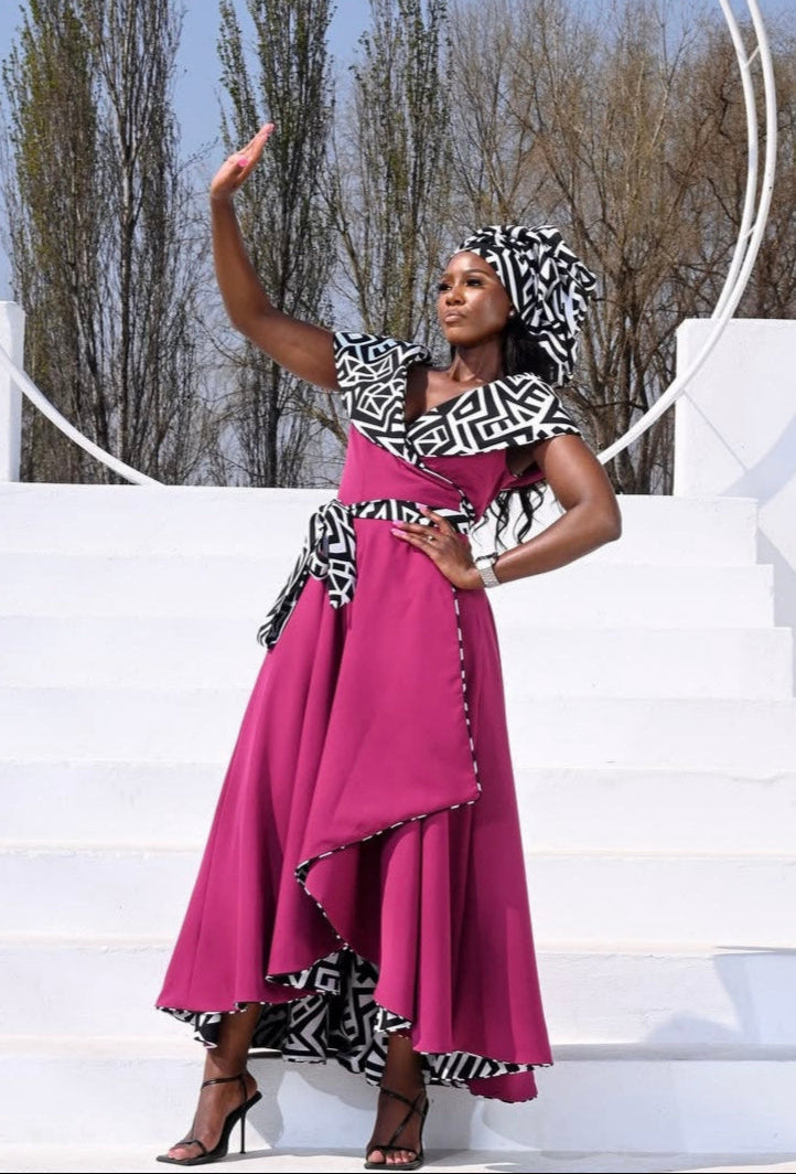 Smakuhle Reversible Dress - Purple