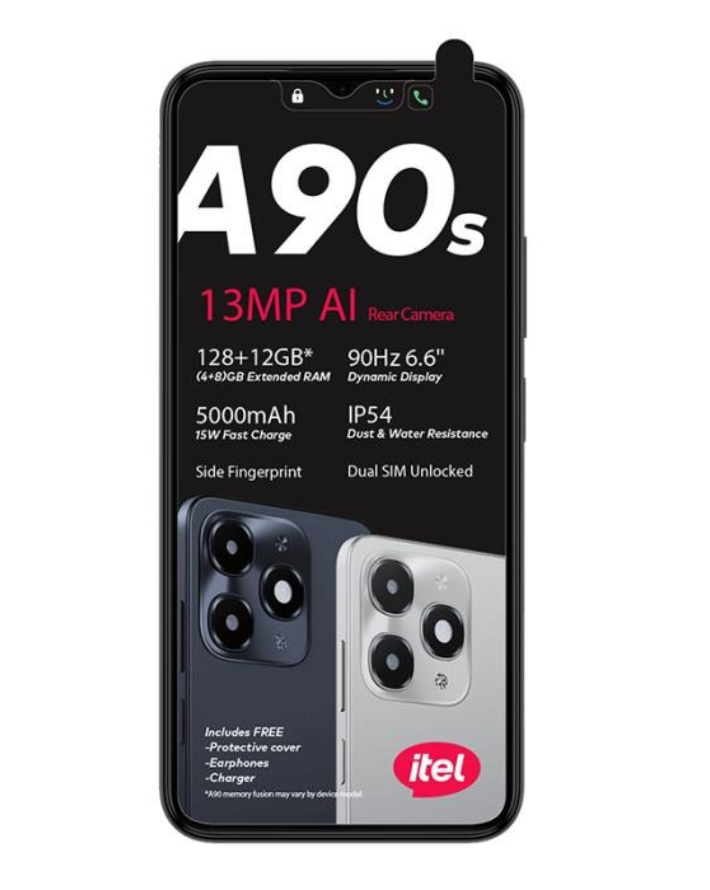 A90S 128GB 4G Dual Sim Black Cellphone