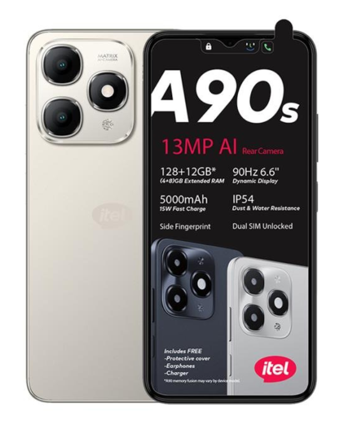 A90S 128GB 4G Dual Sim Black Cellphone