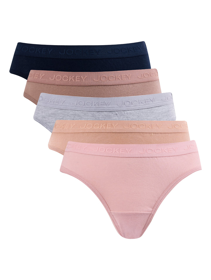 5 Pack Cotton Bikini Panties - Multi