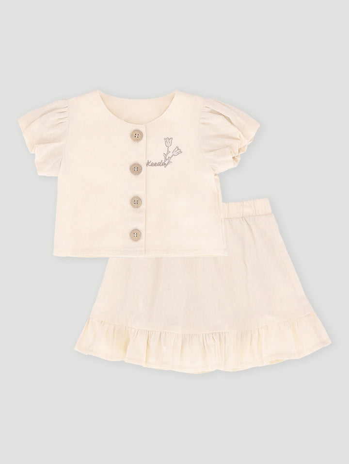 Keedo Baby Girls Top & Skirt Set - Multi