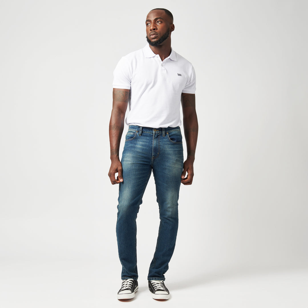 Detroit Slim Tapered Leg Denim - Stonewash