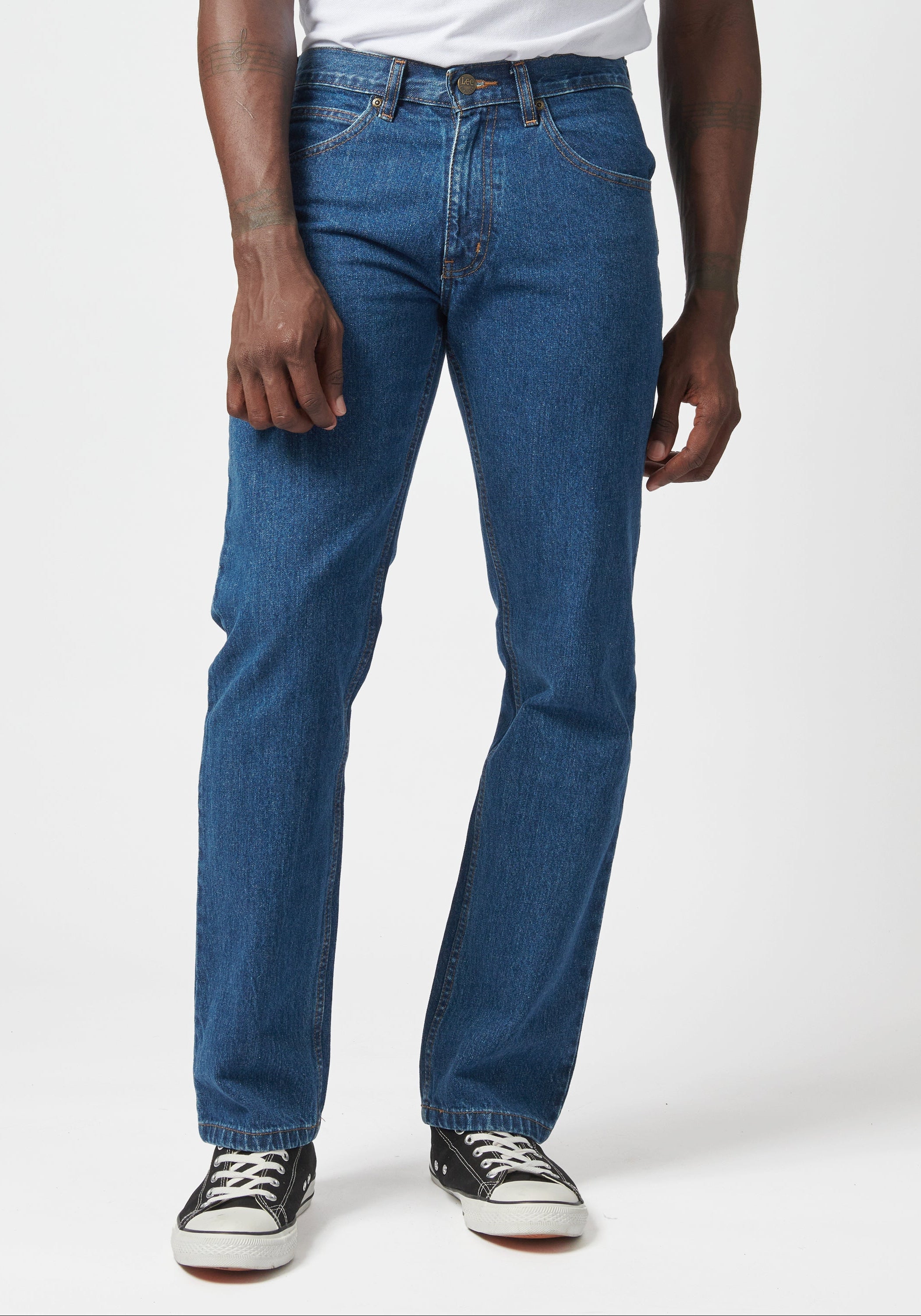 Mens Brooklyn Regular Straight Leg Denim - Stonewash – Edgars