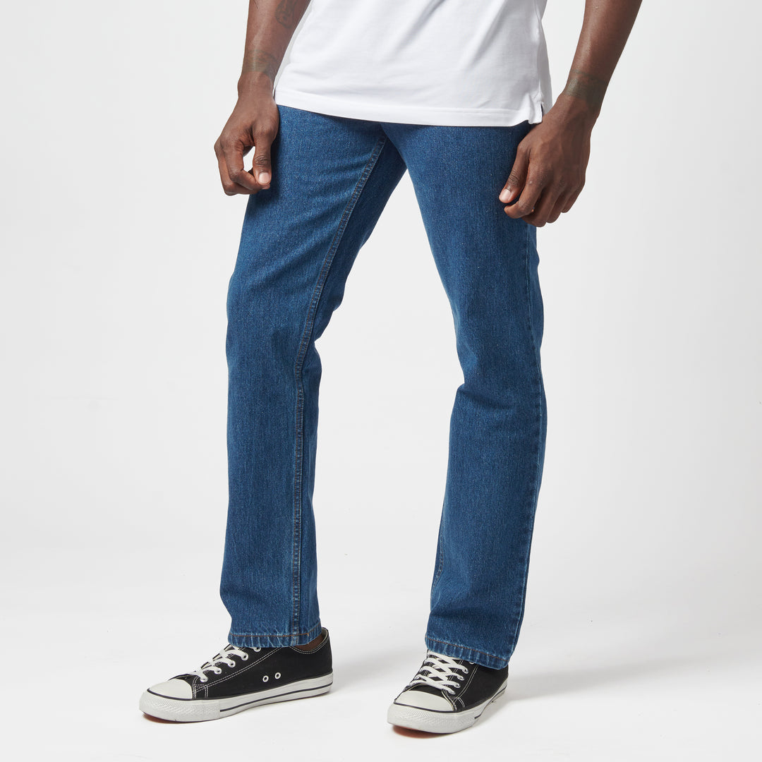 Brooklyn Regular Straight Leg Denim - Stonewash