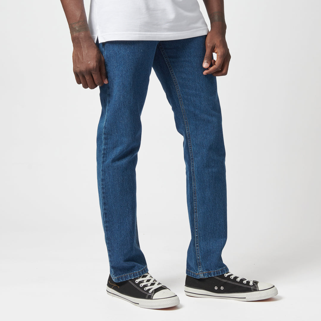 Brooklyn Regular Straight Leg Denim - Stonewash