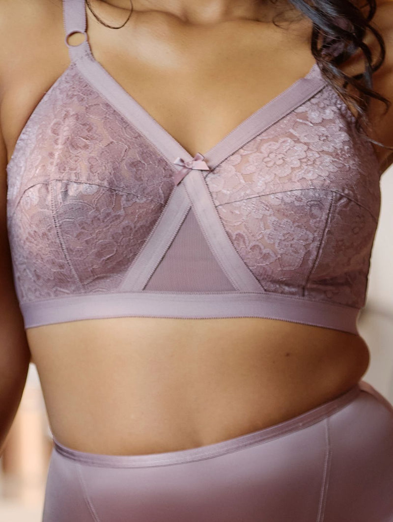 2 Pack Lace Cross Your Heart Bras - Mocha/Black