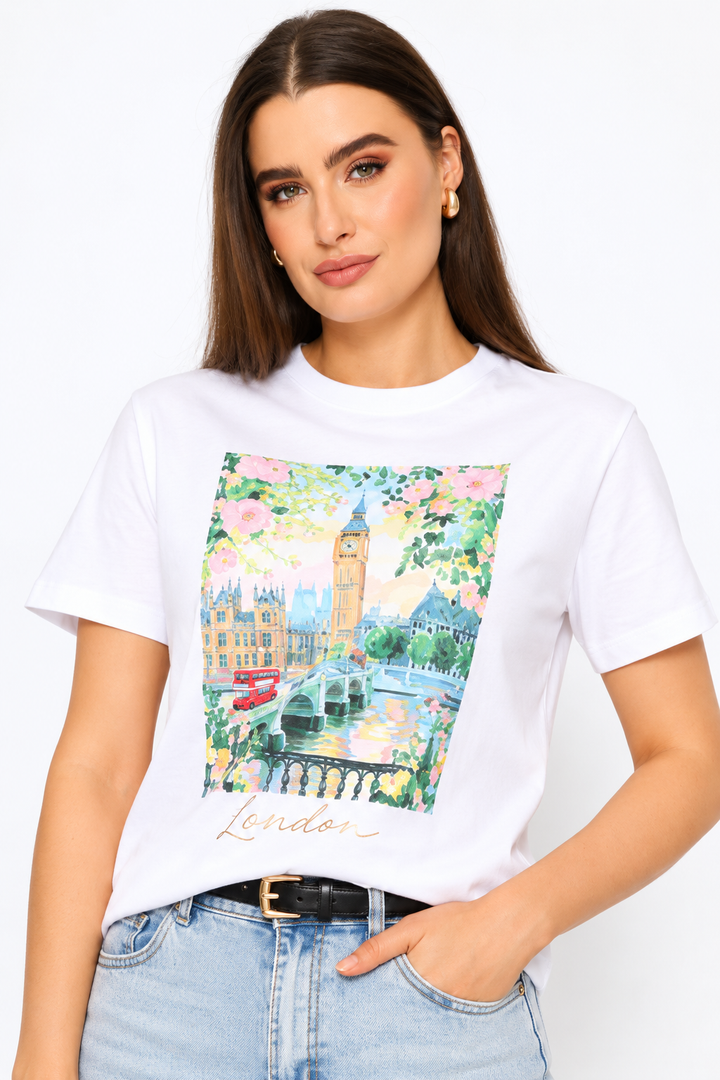 London Big Ben Tee - White