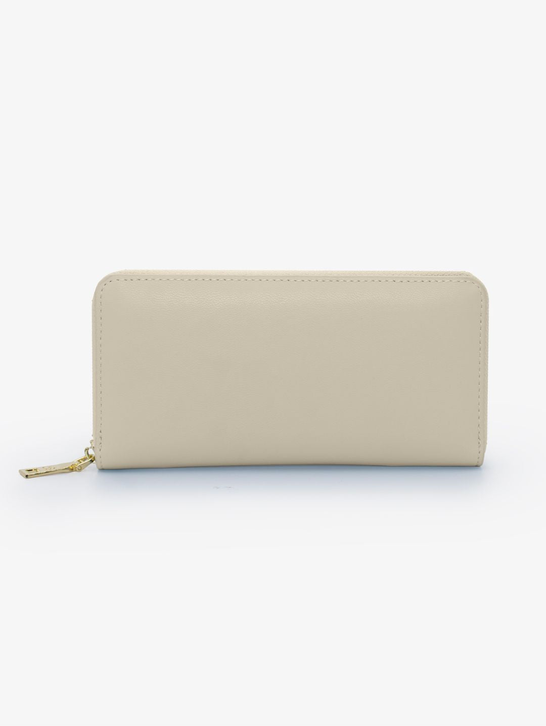 Meryl Smooth Zip Around Purse - Cream