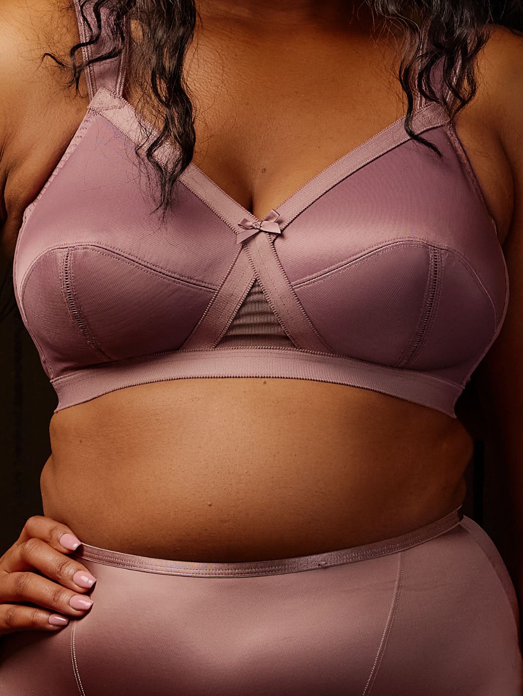 2 Pack Microfibre Cross Your Heart Bras - Mocha/Black