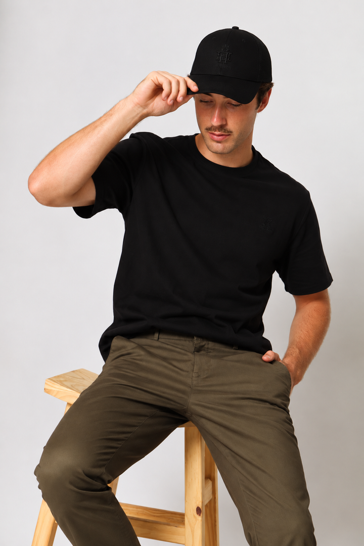 Heavy Weight Crew Neck Tee - Black