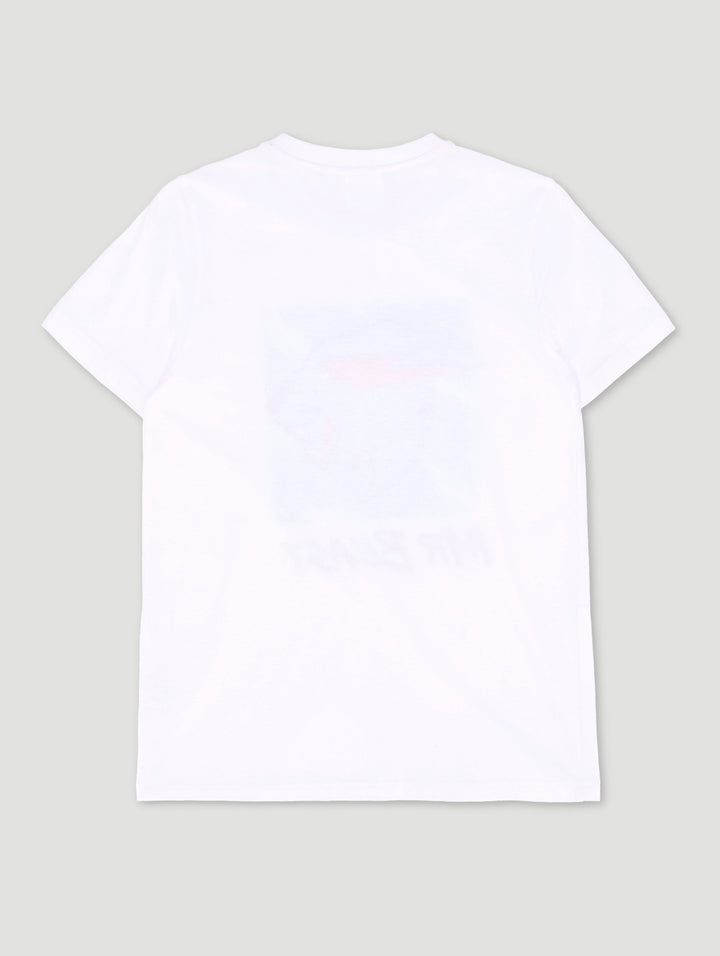 Boys Mr Beast Pixel Fade Tee - White