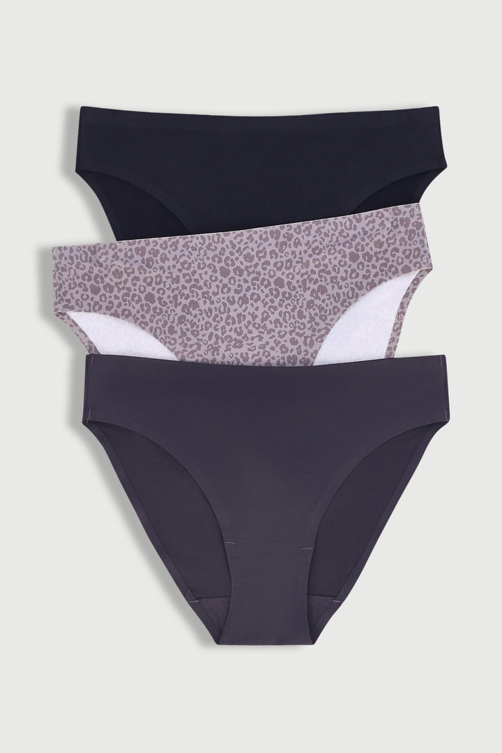3 Pack Seamless Leapord Bikini Panty