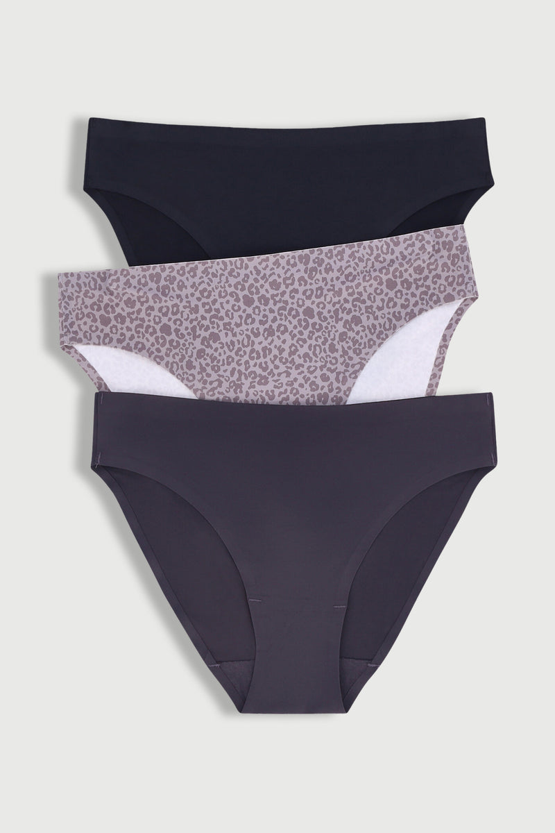 3 Pack Seamless Leapord Bikini Panty