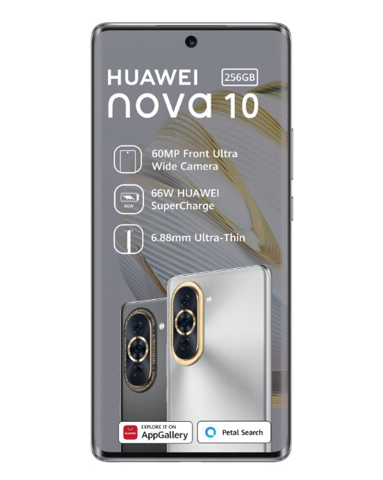 Nova 10 256GB Dual Sim Silver Cellphone