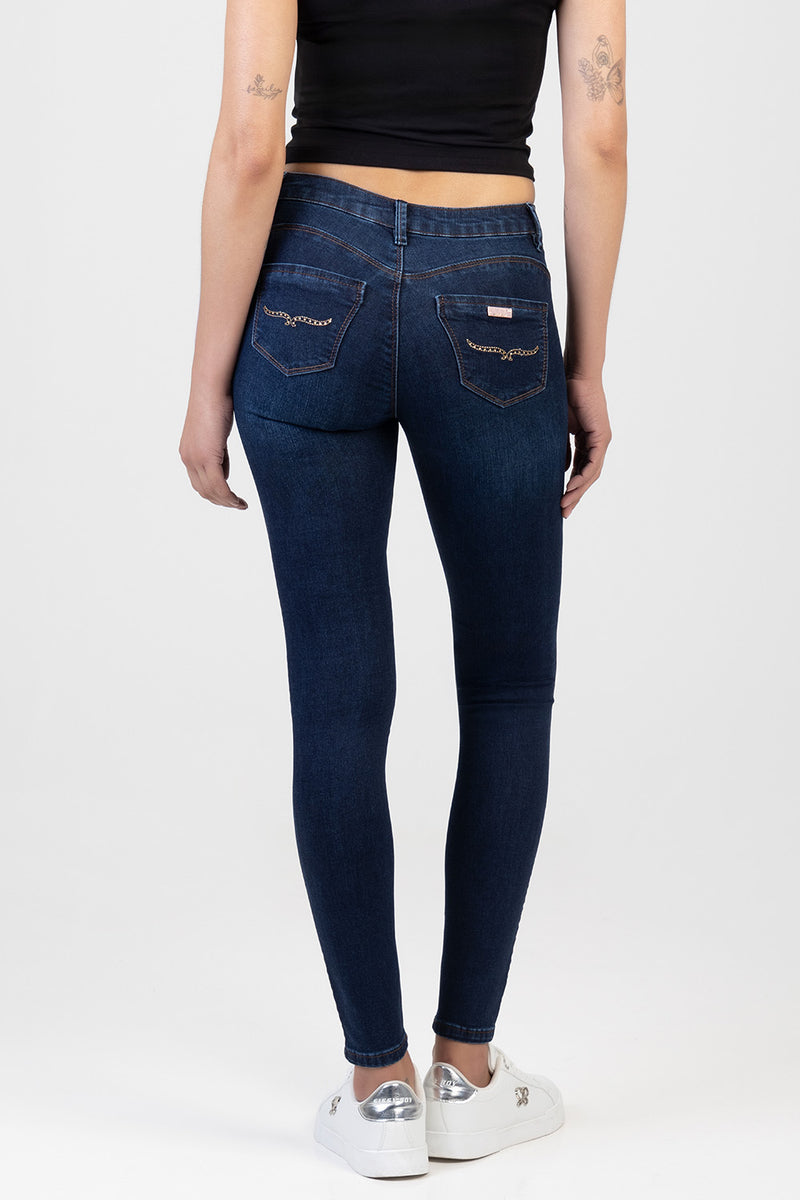 Logan Axel Dark Vintage Skinny Denim - Dark Wash