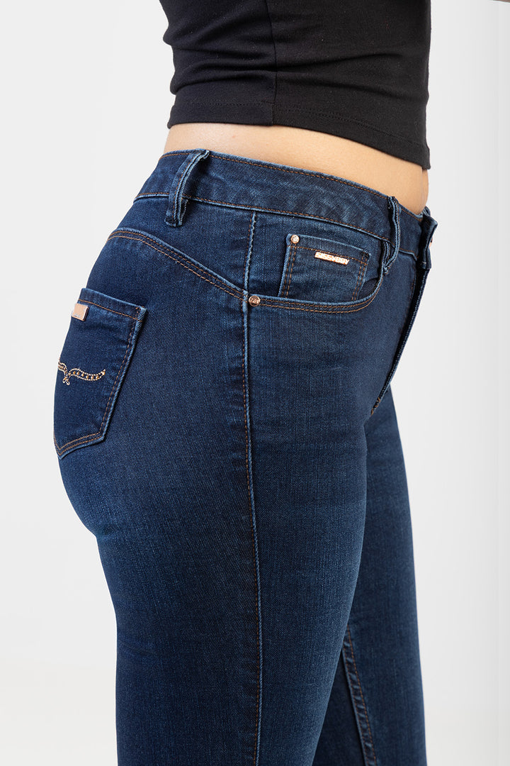 Logan Axel Dark Vintage Skinny Denim - Dark Wash
