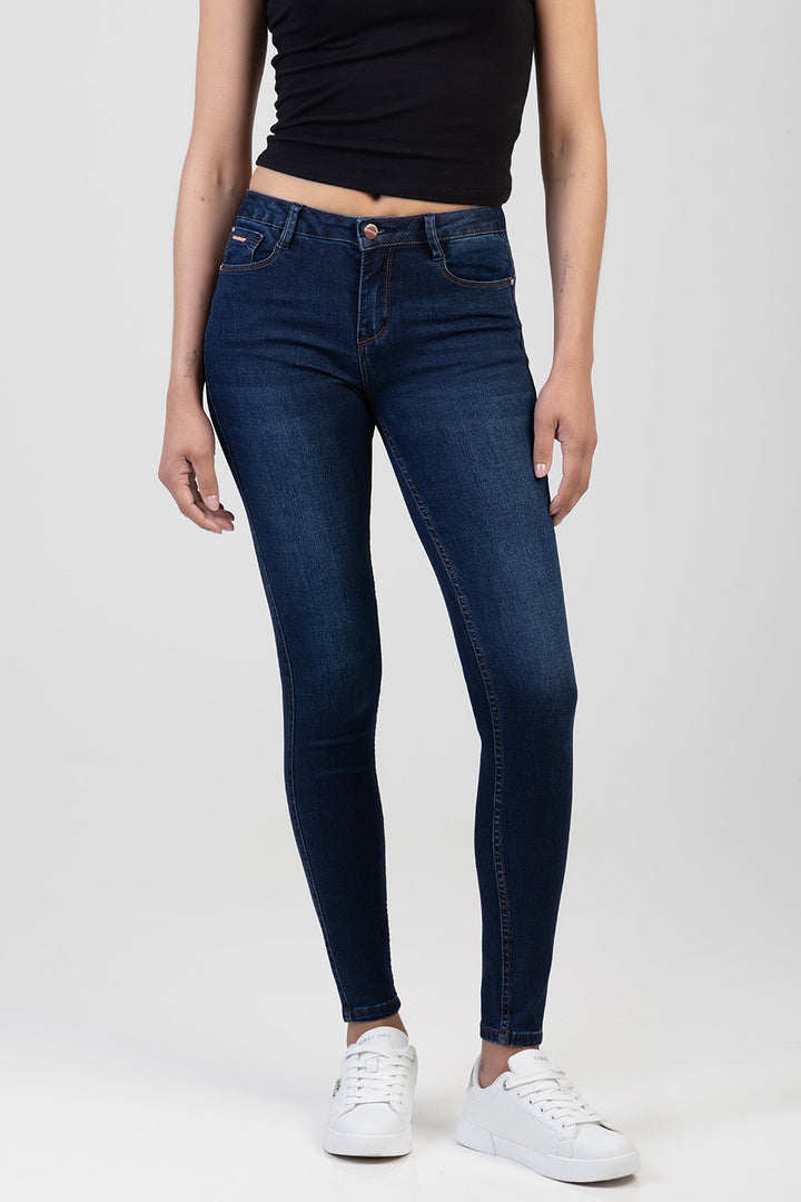Logan Axel Dark Vintage Skinny Denim - Dark Wash